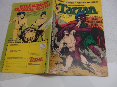 TARZAN 1981 N0: 11,TORNIN HIRVIÖ, KÄTKETYT ASEET