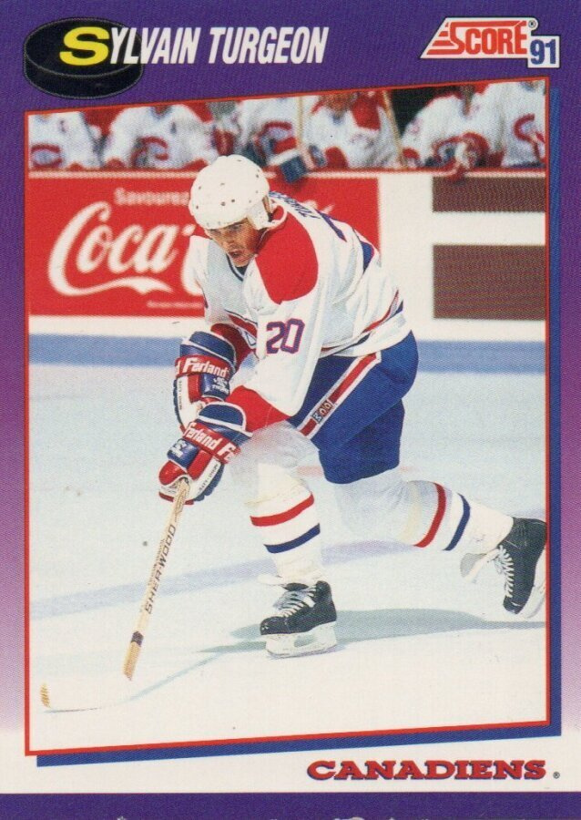Jääkiekko n:o 208   1991 SYLVaiN TURGEON Keräilykuva