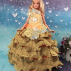 6 .. Käsintehty Kaunis Party Hame .. Barbie Ym.. - pikkukuva 3