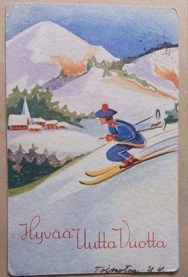 Etel Raivio: Mäenlaskua tunturimaisemassa, Uusi Vuosi 1936
