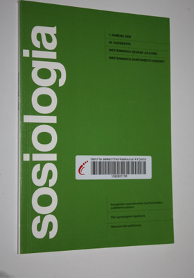 Sosiologia 1/2008 : Westermarck-seuran julkaisu