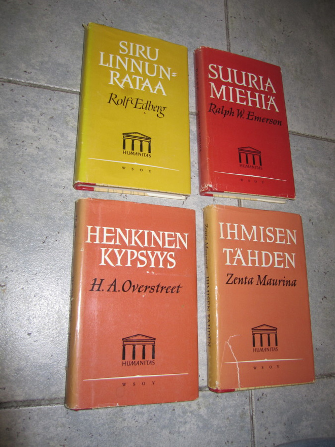 4 X HUMANITAS WSOY vanhaa kirjaa