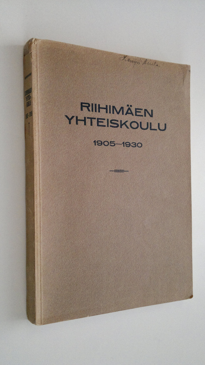 Riihimäen yhteiskoulu 1905-1930