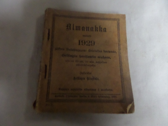 huuda syntymävuotesi almanakka 1929