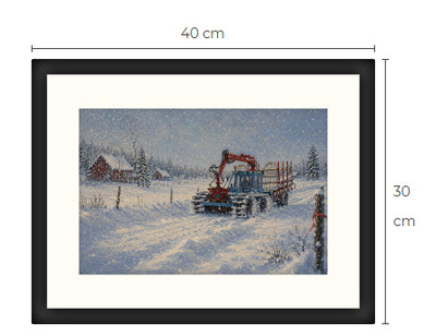 Uusi Ford County Savotta traktori art print 30 cm x 40 cm