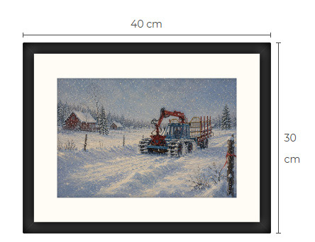 Uusi Ford County Savotta traktori art print 30 cm x 40 cm