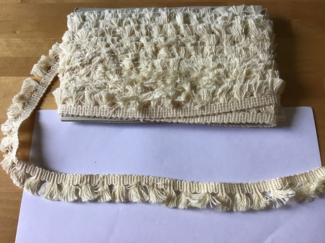 Vaaleankeltainen vintage Koristenauha, 6 metriä