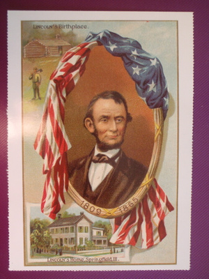 Presidentti Lincoln ja Amerikan lippu