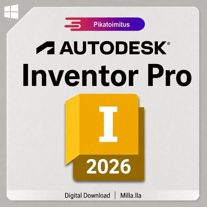 Inventor Pro 2026 | Windows | 1 vuoden lisenssiavain