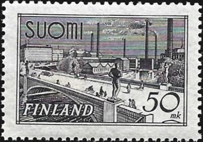 1942 M-30 Tampere 50 mk punaisenruskea ** Lape 259 c SP Lm5