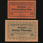 Saksa Notgeld 25, 50 Pfennig, Ergoldsbach 15.1.1917 - pikkukuva 1