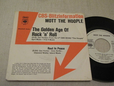 Mott the Hoople the golden age of rock'n'roll 7 45 saksa'74