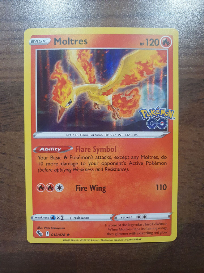 Pokemon Moltres 012/078 Holo Rare