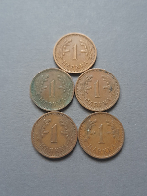 1 MARKKA 1942, 5kpl
