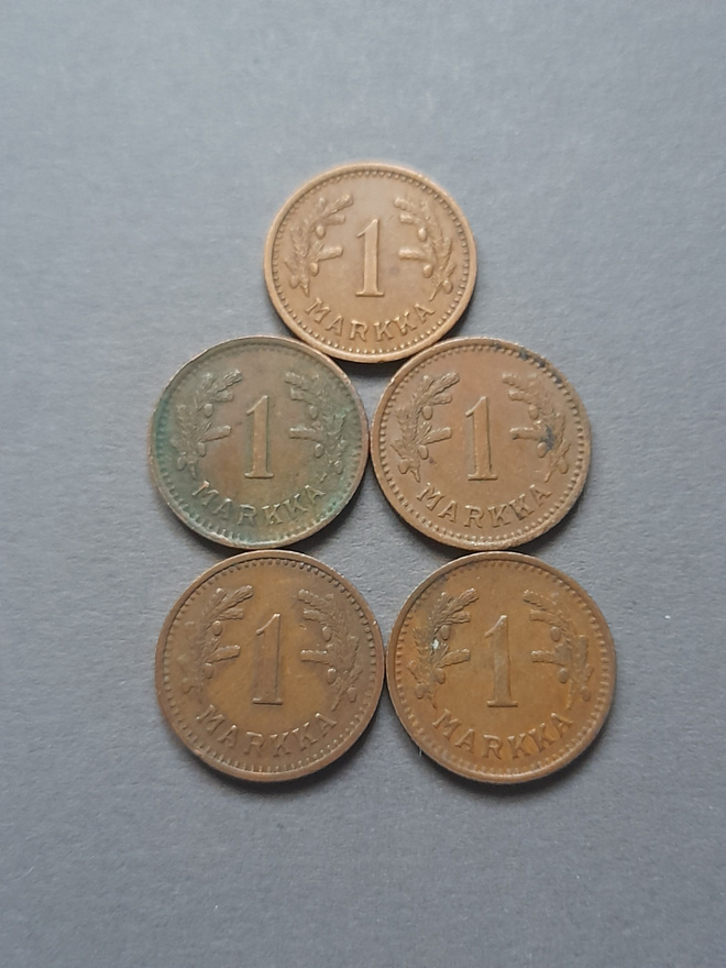 1 MARKKA 1942, 5kpl