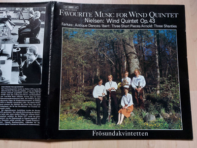 FAVOURITE MUSIC FOR WIND QUINTET  orig. SWE 1979  LP  BIS-LP