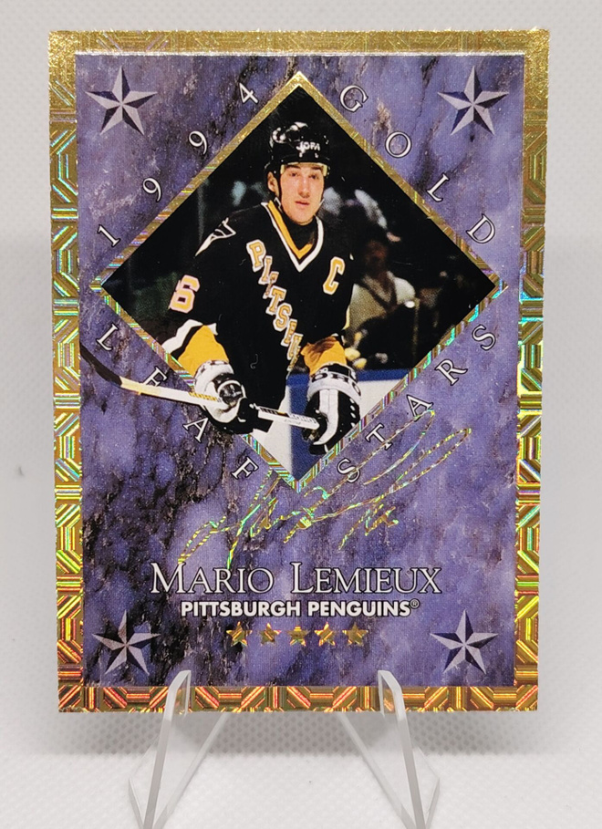 1994-95 Gold Leaf Stars Mario Lemieux/Eric Lindros /10000