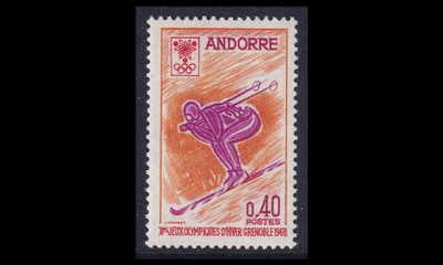 Andorra Fr 207 ** Talviolympialaiset Grenoble (1968)
