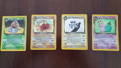4 kpl Team rocket -setin pokemon holokortteja