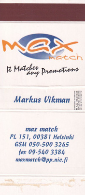Helsinki, Markus Vikman , MAX Match, aski , aihio, b437