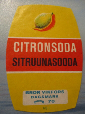 JUOMAETIKETTI - CITRONSODA DAGSMARK FINLAND (K15-S118)