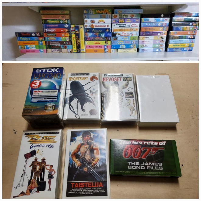 Piirrettyjä VHS-filmejä 50 kpl + muita VHS