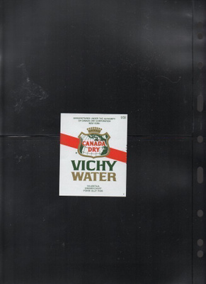 Sinebrychoff Porin Olut Pori VICHY WATER Etiketti
