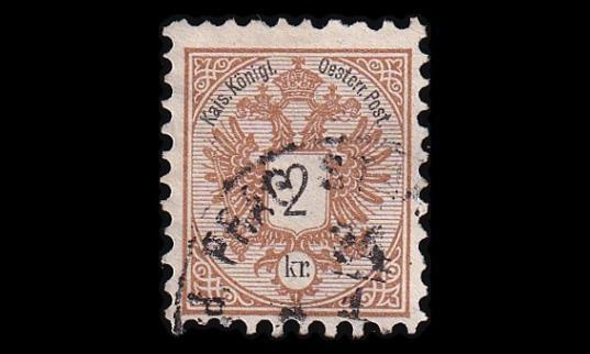 Itävalta 44A o Kaksoiskotka 2 Kr (K 9½) (1883)