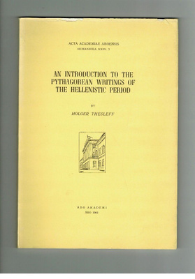 Thesleff: An Introduction to the Pythagorean Writing....