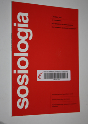 Sosiologia 3/2010 : Westermarck-seuran julkaisu