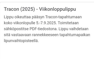 Tracon (2025) - Viikonloppulippu
