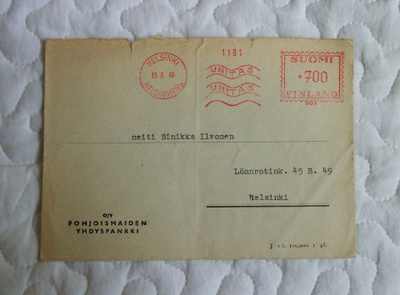 Postimaksukoneleima 1948