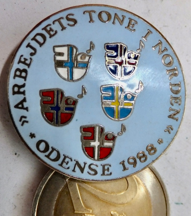 VANHA Merkki Suomen ym Pohjoismaiden Liput Odense 1988 KOMEA