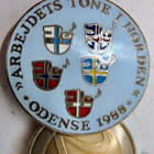VANHA Merkki Suomen ym Pohjoismaiden Liput Odense 1988 KOMEA - pikkukuva 1
