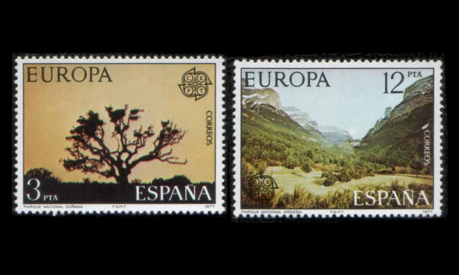 Espanja 2299-300 ** Europa maisemia (1977)