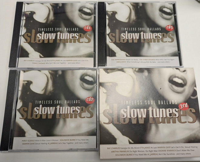 Slow Tunes (3CD) MINT!! Ray Charles Dionne Warwick The Dells
