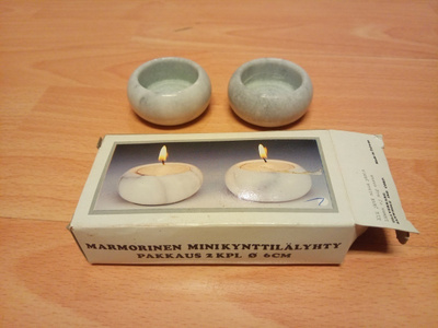 Marmorinen minikynttilälyhty (Uusi paketti)
