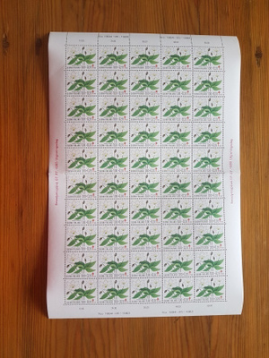 Postimerkkiarkki Tuberkuloosi 1983 Kukkia - 1,00 + 0,20m