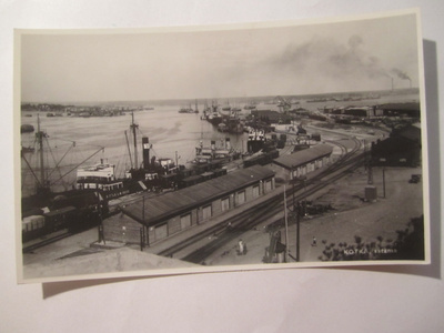 Postikortti Kotka Rautatie Juna 1950-l Alkup.Mallikappale