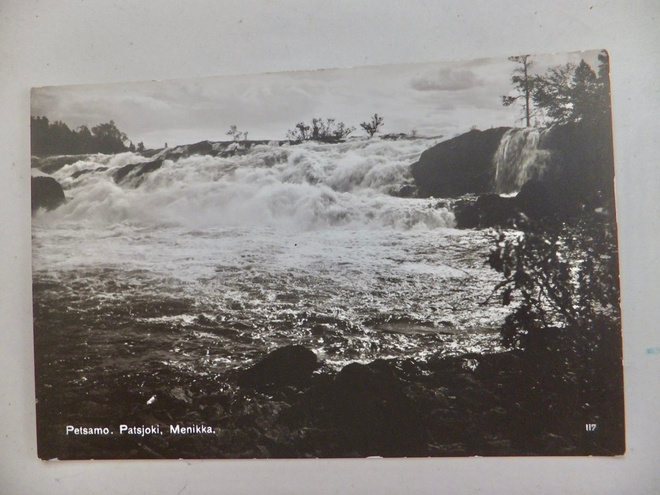 VANHA Postikortti Petsamo Patsjoki Menikka 1930-l