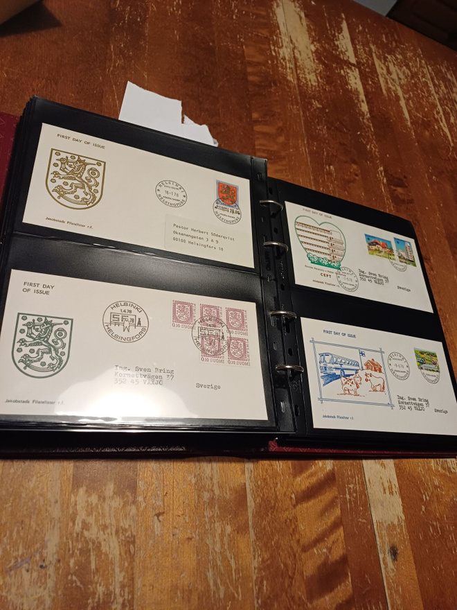 1973-1983 161kpl ensipäiväkuoria siistissä kansiossa.