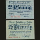 Saksa Notgeld 2 x 25 Pfennig, Friedberg - pikkukuva 1