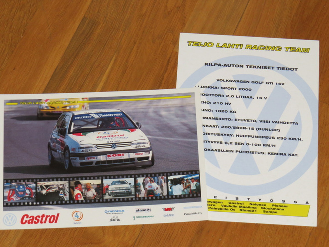 VW Golf GTI 16v kortti - Teijo Lahti Racing Team