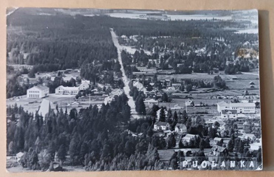 Puolanka, taajamaa, ilmakuvapk, p. 1964