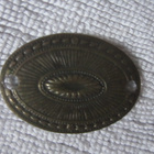 Ompelumerkki / Merkki metallia soikea 3 x 4,5 cm - pikkukuva 2