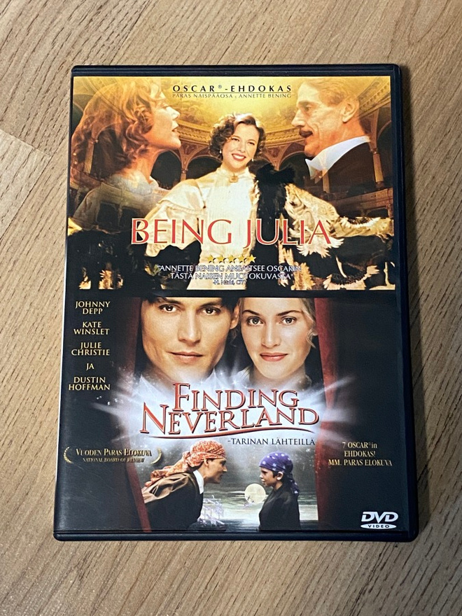BEING JULIA & FINDING NEVERLAND - DVD - 2 ELOKUVAA