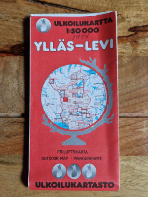 Ylläs-Levi ulkoilukartta 1980-luvulta
