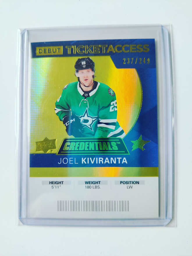 Joel Kiviranta 20-21 Credentials Debut Ticket Access /249