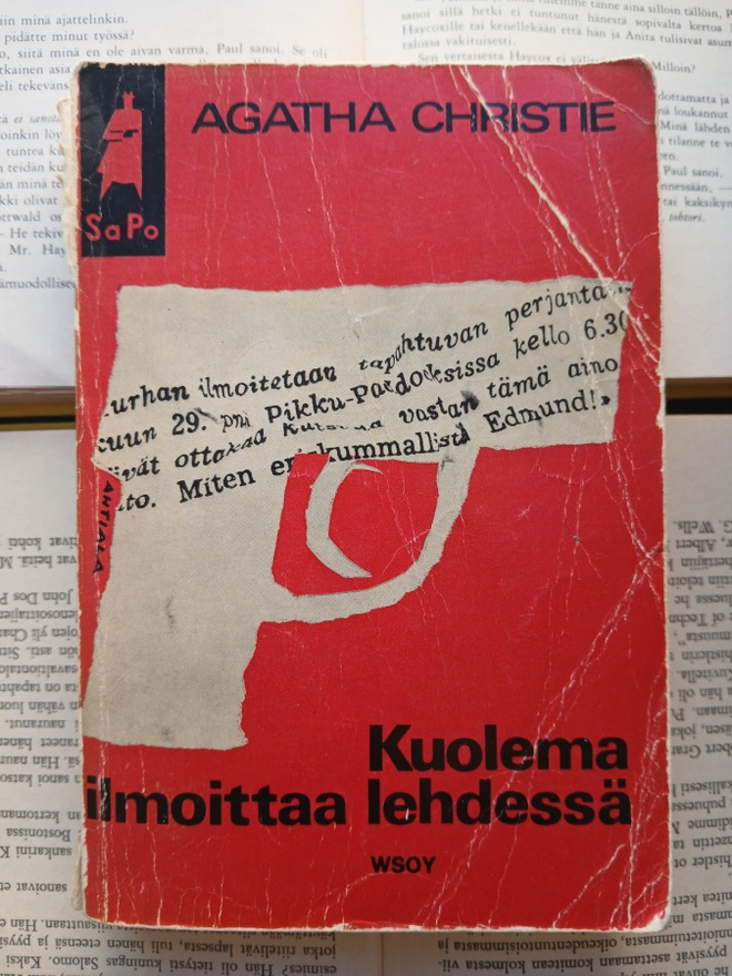Agatha Christie - Kuolema ilmoittaa lehdessä (nid.)