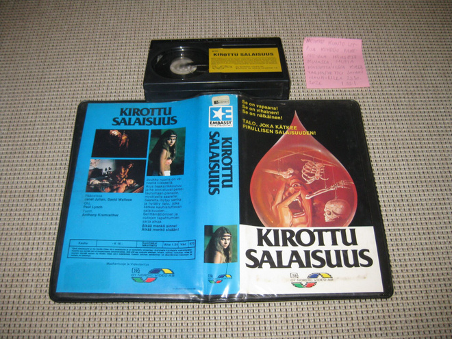 Kirottu Salaisuus-Beta FIx, Nordic Video, Humongous, Slasher